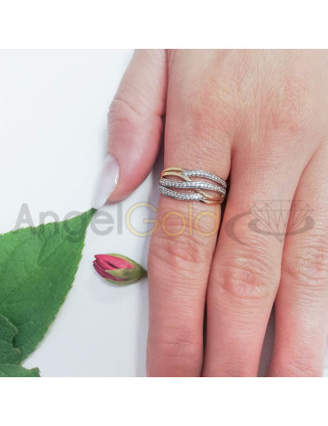 ZŁOTY PIERŚCIONEK ZARĘCZYNOWY FALE PR. 585