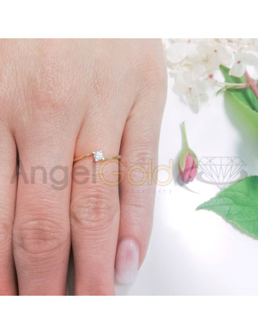 ZŁOTY PIERŚCIONEK ZARĘCZYNOWY PR. 585