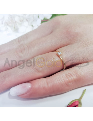 ZŁOTY PIERŚCIONEK ZARĘCZYNOWY PR. 585