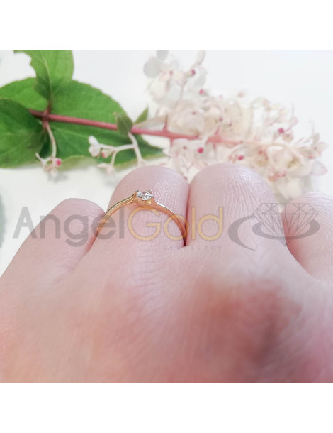 ZŁOTY PIERŚCIONEK ZARĘCZYNOWY PR. 585