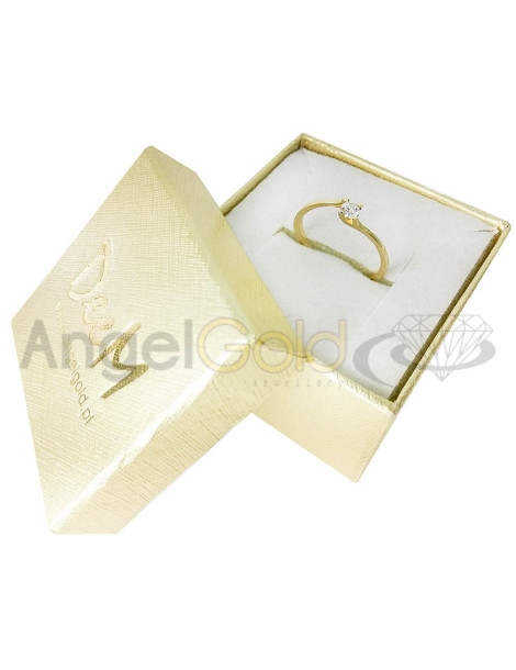 ZŁOTY PIERŚCIONEK ZARĘCZYNOWY PR. 585