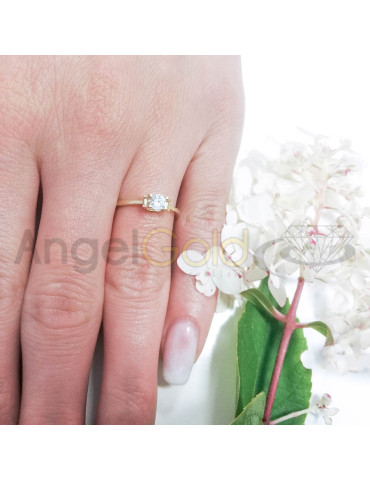 ZŁOTY PIERŚCIONEK ZARĘCZYNOWY KLASYCZNY PR. 585