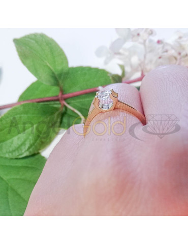 ZŁOTY PIERŚCIONEK ZARĘCZYNOWY KLASYCZNY PR. 585