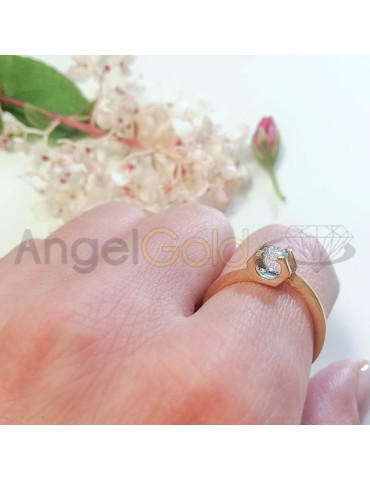 ZŁOTY PIERŚCIONEK ZARĘCZYNOWY PR. 585