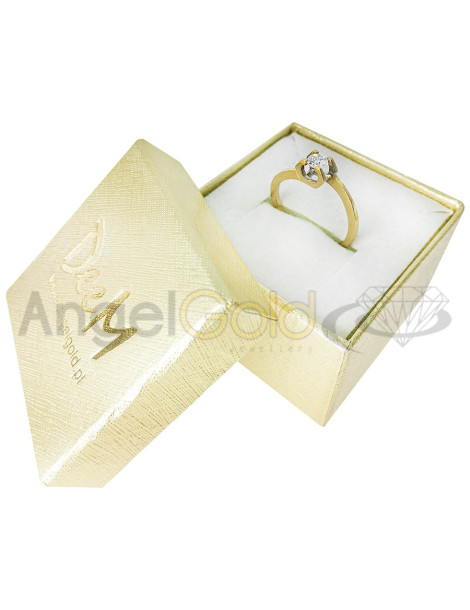 ZŁOTY PIERŚCIONEK ZARĘCZYNOWY PR. 585