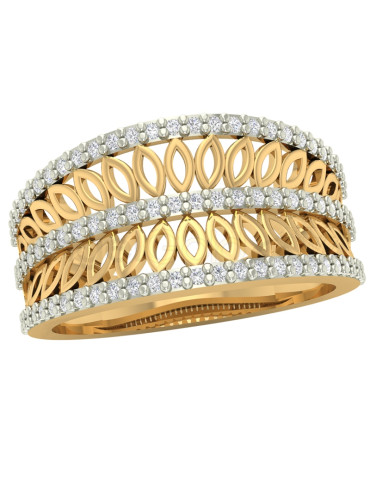 ZŁOTY PIERŚCIONEK Z CYRKONIAMI PR. 585