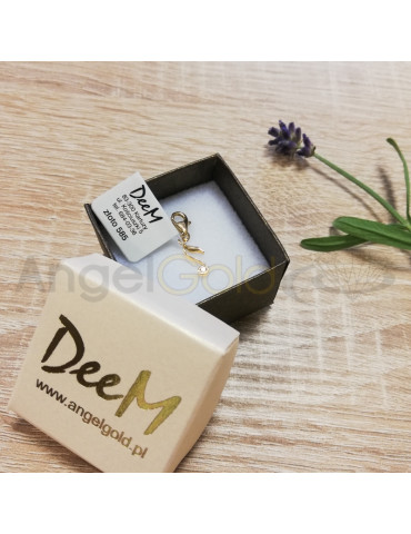 ZŁOTY CHARMS NUTKA Z CYRKONIĄ MUZYKA PR. 585