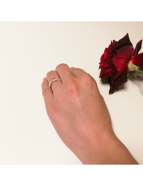 ZŁOTY PIERŚCIONEK ZNAK NIESKOŃCZONOŚCI PR. 585