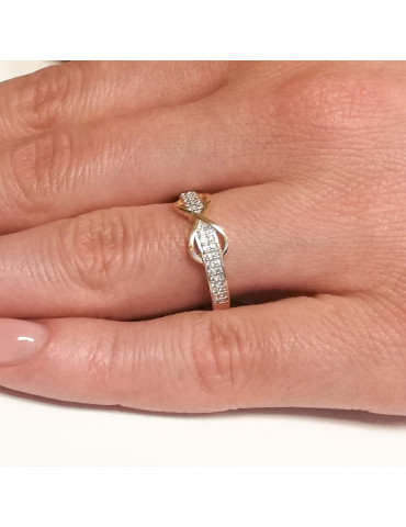 ZŁOTY PIERŚCIONEK ZNAK NIESKOŃCZONOŚCI PR. 585