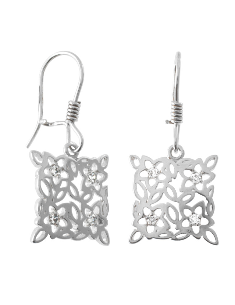 SREBRNE KOLCZYKI KWIATY PR. 925