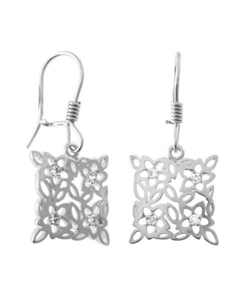 SREBRNE KOLCZYKI KWIATY PR. 925