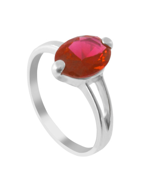 SREBRNY KOMPLET KLASYCZNY Z RUBINAMI PR. 925