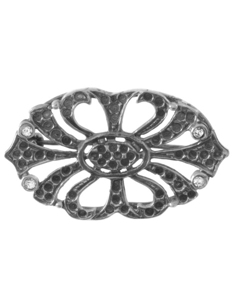 SREBRNA BROSZKA KWIAT Z CYRKONIAMI PR. 925