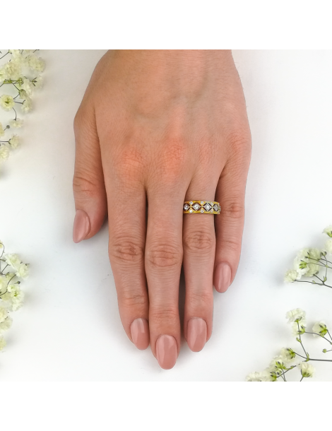 ELEGANCKI AŻUROWY PIERŚCIONEK ZARĘCZYNOWY ZE ZŁOTA PR. 333