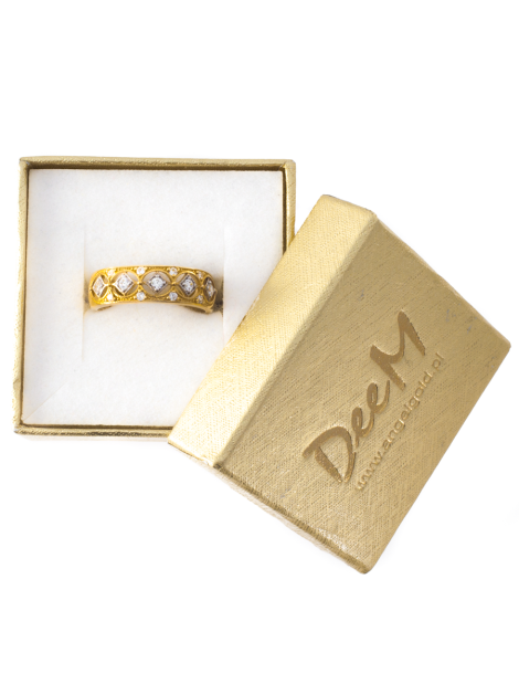 ELEGANCKI AŻUROWY PIERŚCIONEK ZARĘCZYNOWY ZE ZŁOTA PR. 333