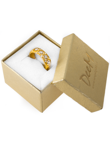 ELEGANCKI AŻUROWY PIERŚCIONEK ZARĘCZYNOWY ZE ZŁOTA PR. 333