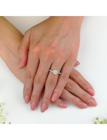 ZŁOTY PIERŚCIONEK ZARĘCZYNOWY KWIAT PR. 333