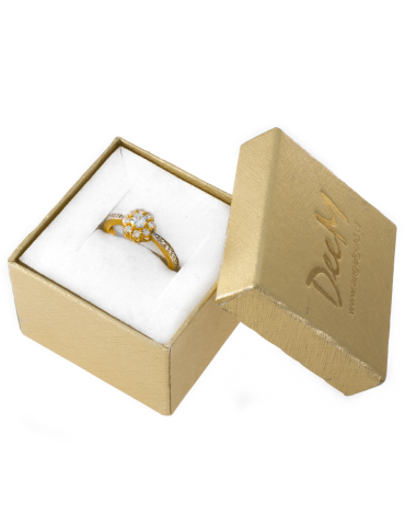 ZŁOTY PIERŚCIONEK ZARĘCZYNOWY KWIAT PR. 333
