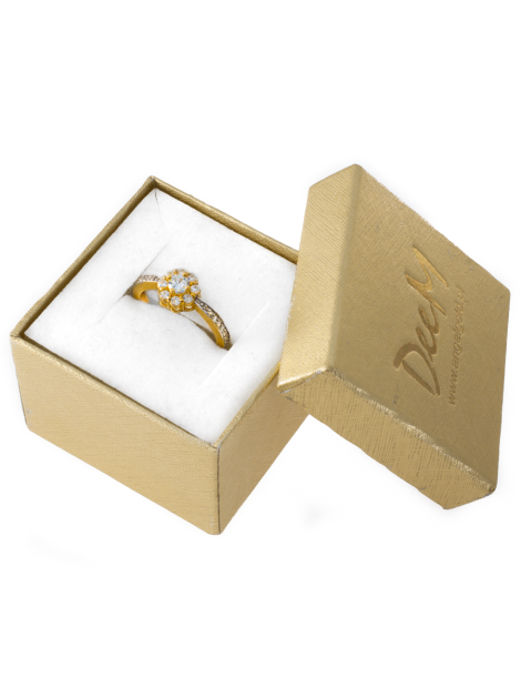 ZŁOTY PIERŚCIONEK ZARĘCZYNOWY KWIAT PR. 333