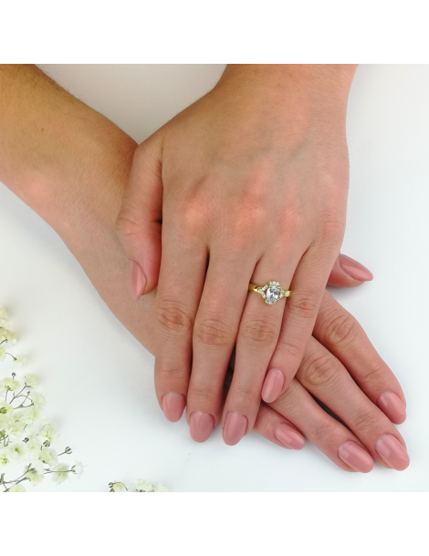 ZŁOTY PIERŚCIONEK ZARĘCZYNOWY PR. 585