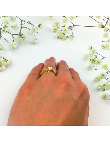 ZŁOTY PIERŚCIONEK ZARĘCZYNOWY PR. 585