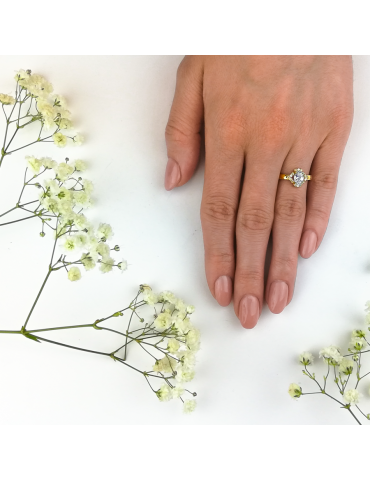 ZŁOTY PIERŚCIONEK ZARĘCZYNOWY PR. 585