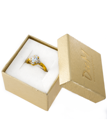 ZŁOTY PIERŚCIONEK ZARĘCZYNOWY PR. 585