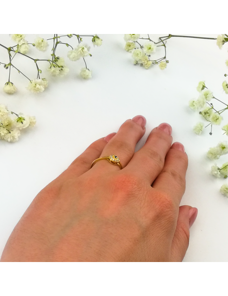 ZŁOTY PIERŚCIONEK ZARĘCZYNOWY Z SZAFIREM PR. 585