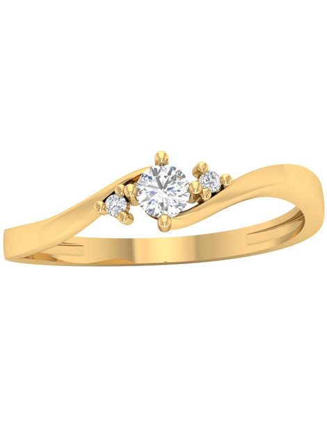 ZŁOTY PIERŚCIONEK ZARĘCZYNOWY PR. 585 Z CYRKONIAMI