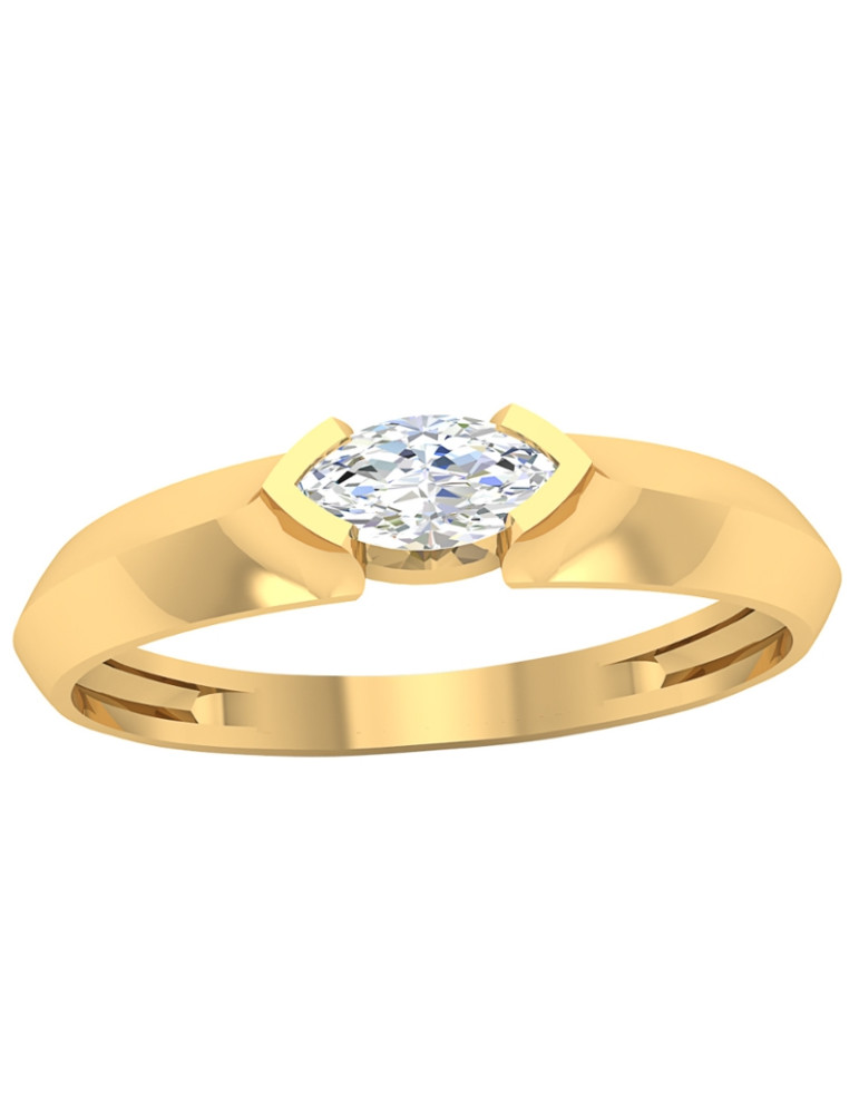 ZŁOTY PIERŚCIONEK ZARĘCZYNOWY Z CYRKONIĄ PR. 585