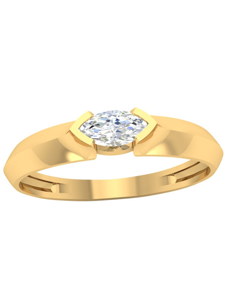 ZŁOTY PIERŚCIONEK ZARĘCZYNOWY Z CYRKONIĄ PR. 585