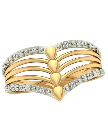 ZŁOTY PIERŚCIONEK OZDOBNY PR. 585 DIADEM KORONA