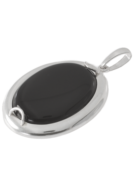 SREBRNY WISIOREK OWAL PIASEK PUSTYNI ONYKS KRZEMIEŃ PR. 925