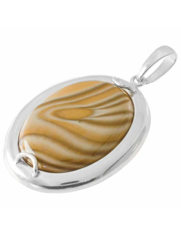 SREBRNY WISIOREK OWAL PIASEK PUSTYNI ONYKS KRZEMIEŃ PR. 925