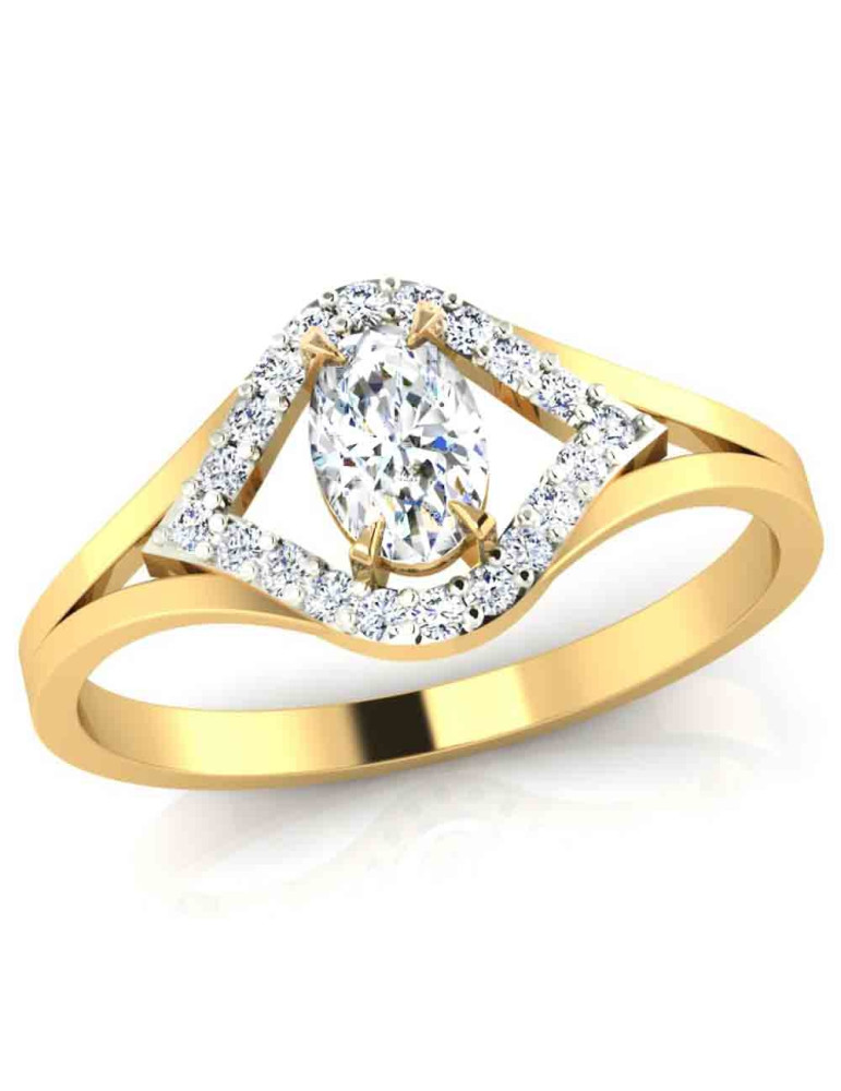 ZŁOTY PIERŚCIONEK ZARĘCZYNOWY OKO PR. 585