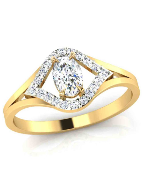 ZŁOTY PIERŚCIONEK ZARĘCZYNOWY OKO PR. 585