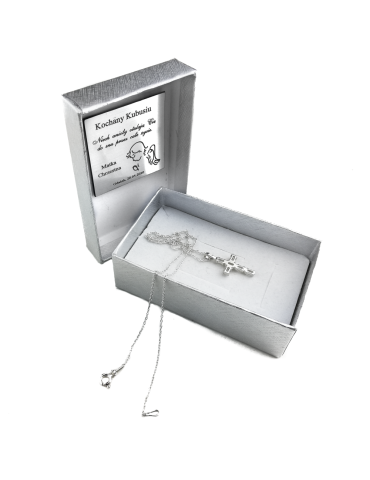 SREBRNY KRZYŻYK Z CYRKONIAMI PR. 925