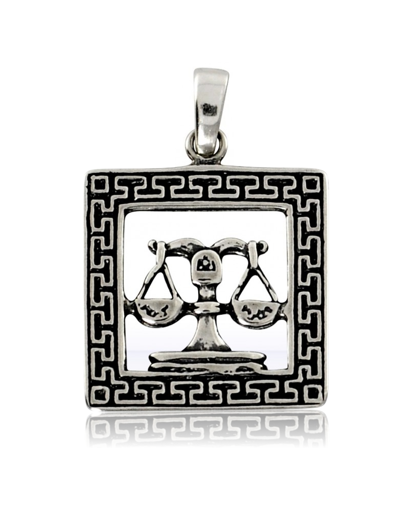 SREBRNY WISIOREK ZNAK ZODIAKU WAGA PR. 925 + GRAWER