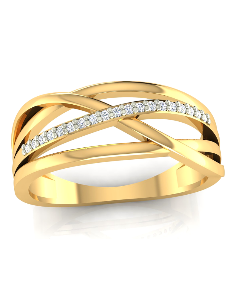 ZŁOTY PIERŚCIONEK ZARĘCZYNOWY FALE PR. 333