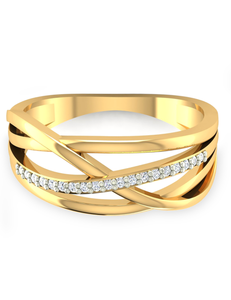 ZŁOTY PIERŚCIONEK ZARĘCZYNOWY FALE PR. 333