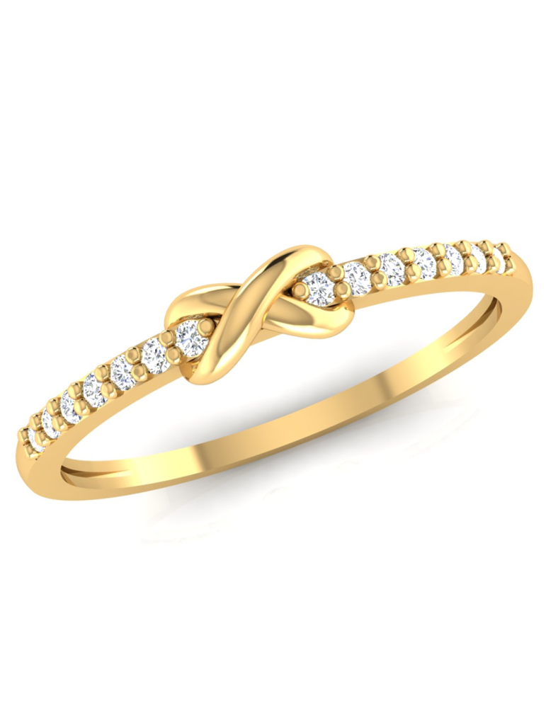 ZŁOTY PIERŚCIONEK ZARĘCZYNOWY ZNAK NIESKOŃCZONOŚCI PR. 585