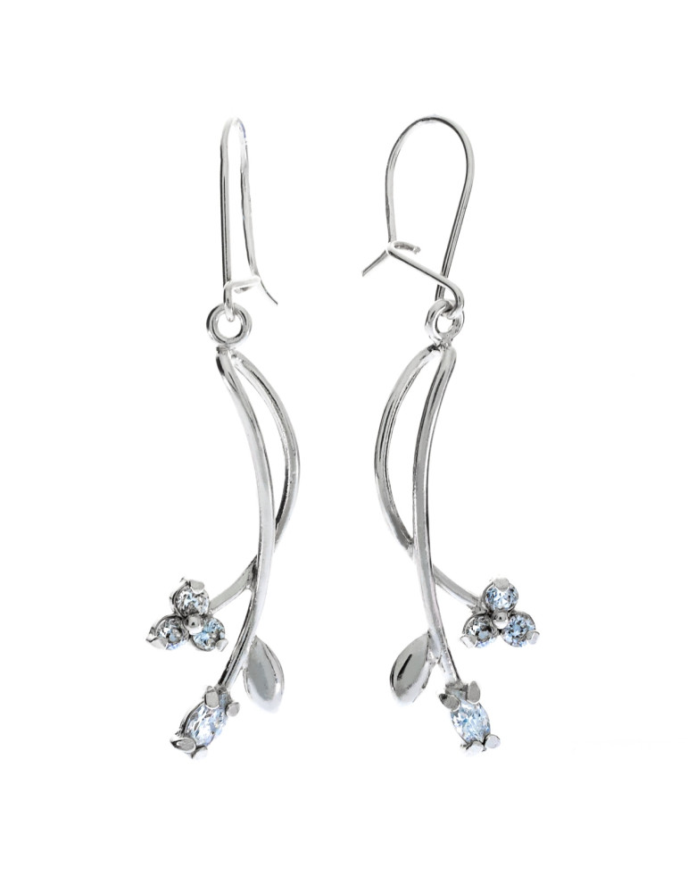 SREBRNE WISZĄCE KOLCZYKI NA BIGLU PR. 925