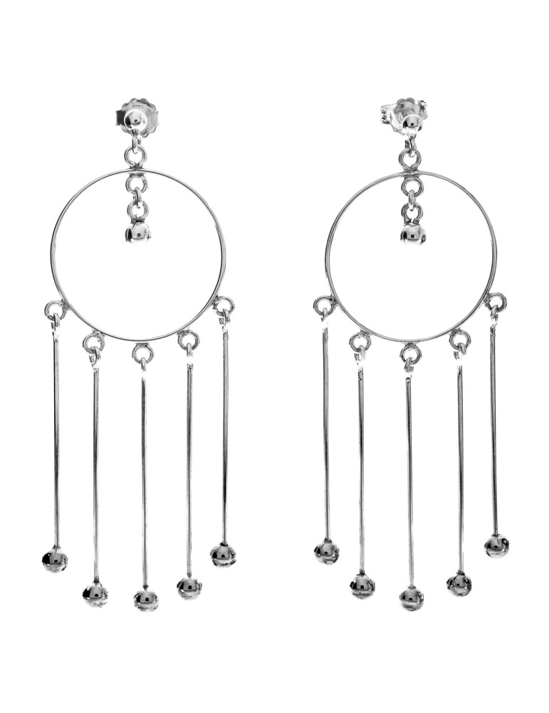 SREBRNE RUCHOME KOLCZYKI KOŁA NA SZTYFT