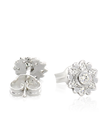 SREBRNE KOLCZYKI Z CYRKONIAMI NA SZTYFT - RÓŻNE KOLORY