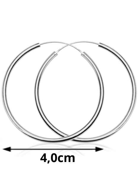 SREBRNE KOLCZYKI KOŁA 4,0 CM