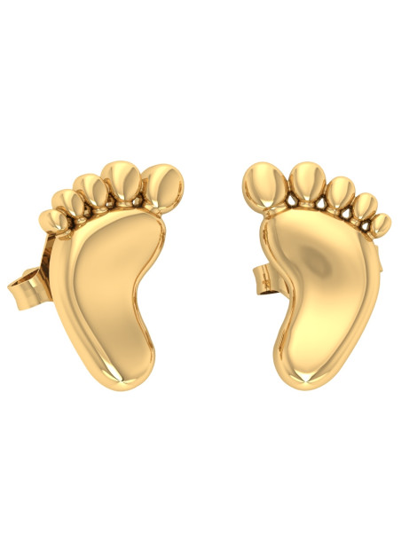 ZŁOTE KOLCZYKI STOPKI NA SZTYFT PR. 333