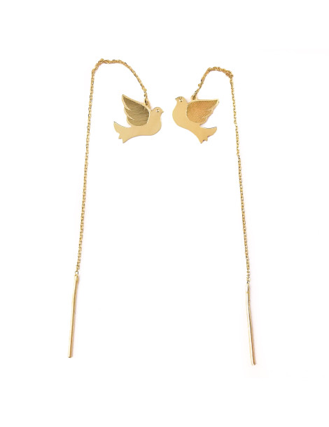 KOMPLET CELEBRYTEK GOŁĄBKI ZŁOTO 333 GOŁĘBIE