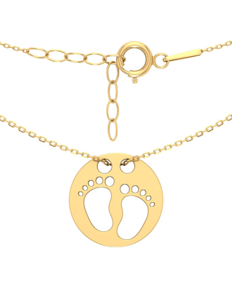 KOMPLET CELEBRYTKI ZŁOTE STOPKI DZIECIĘCE ZŁOTO 333