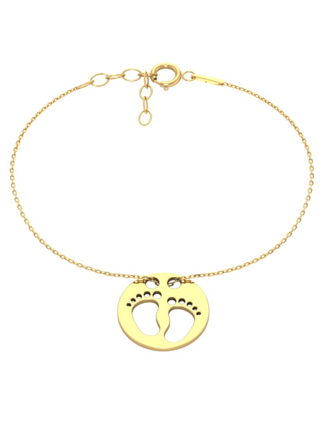 KOMPLET CELEBRYTKI ZŁOTE STOPKI DZIECIĘCE ZŁOTO 333