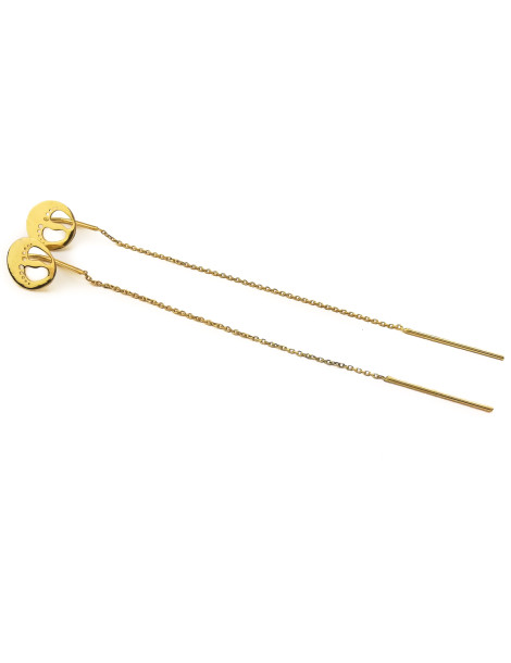 KOMPLET CELEBRYTKI ZŁOTE STOPKI DZIECIĘCE ZŁOTO 333